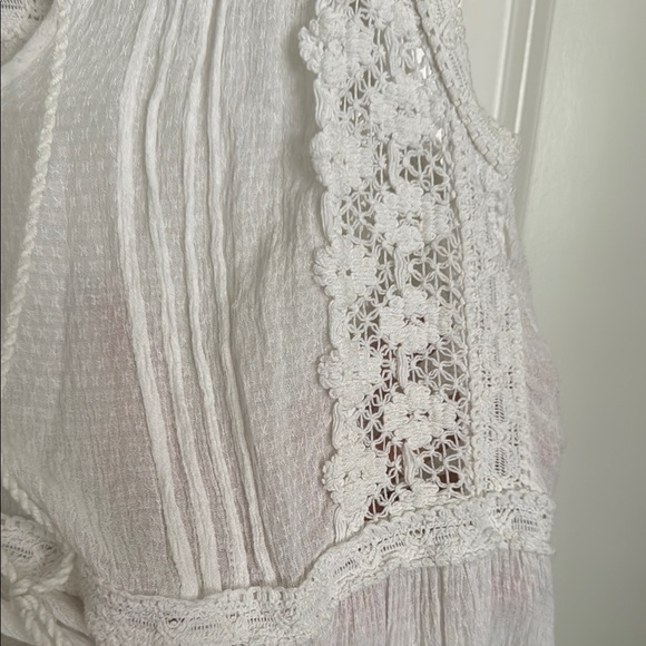 Mango White Sleeveless Tie Front Tunic - Picture 4 of 7